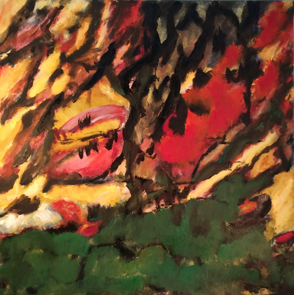 Traces 24, huile sur toiles