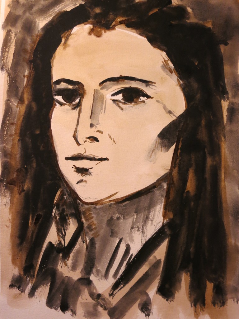 Encre de Chine et Sépia sur papier Begegnung