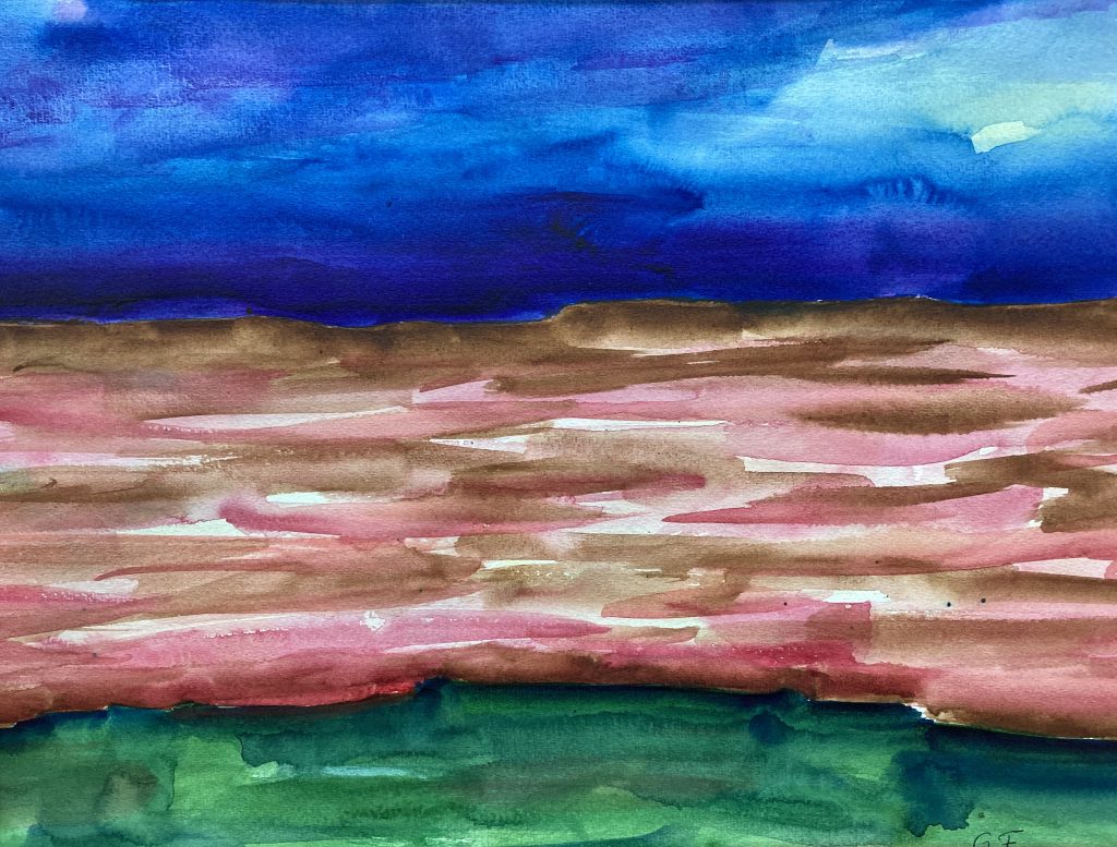 "Amazonia", technique mixte sur papier