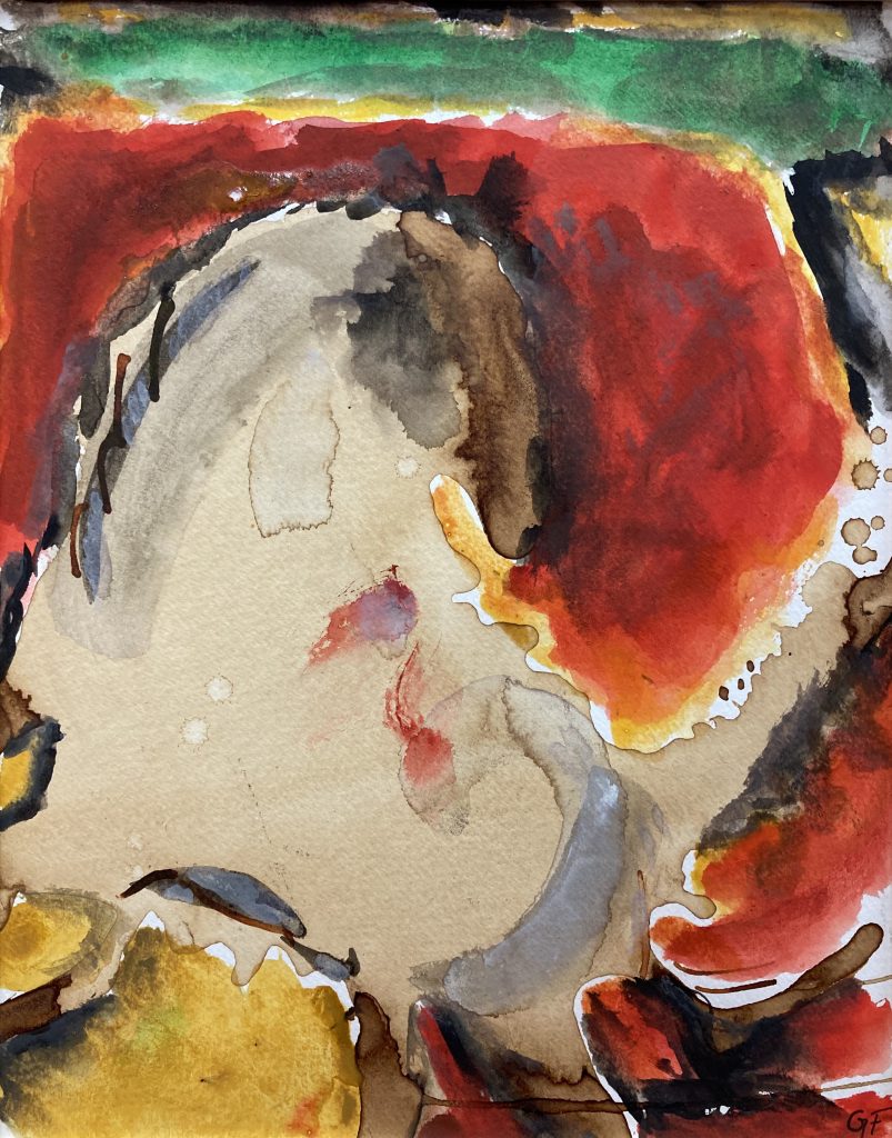 "Furioso", technique mixte sur papier, 24/30 cm, Toscana, 2016